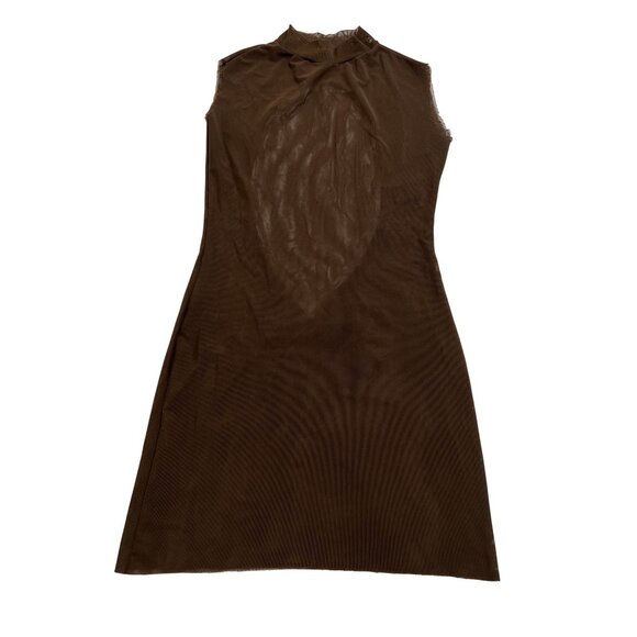 Heart of Sun Tyra Mesh Dress in Chocolate - Picture 1 of 6